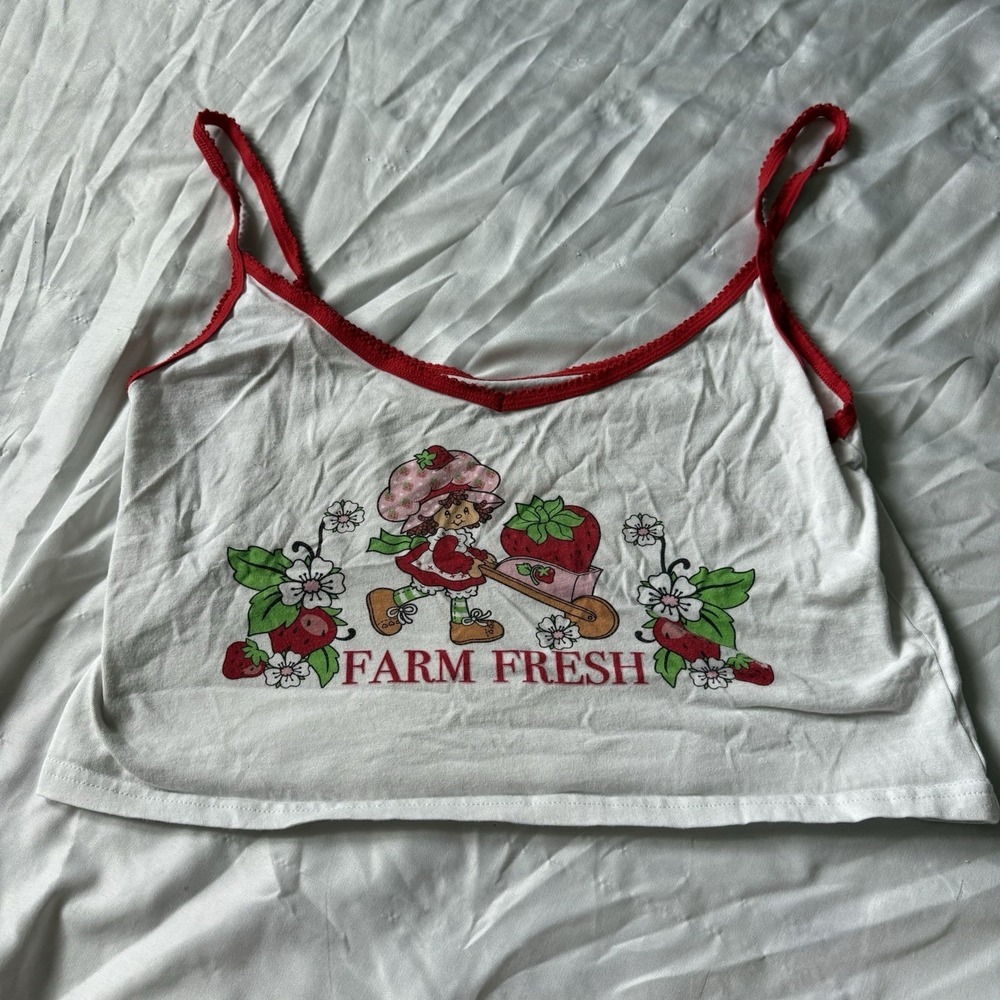 Strawberry Shortcake Farm Fresh Cami Tank Top Women's Large Y2K Cute